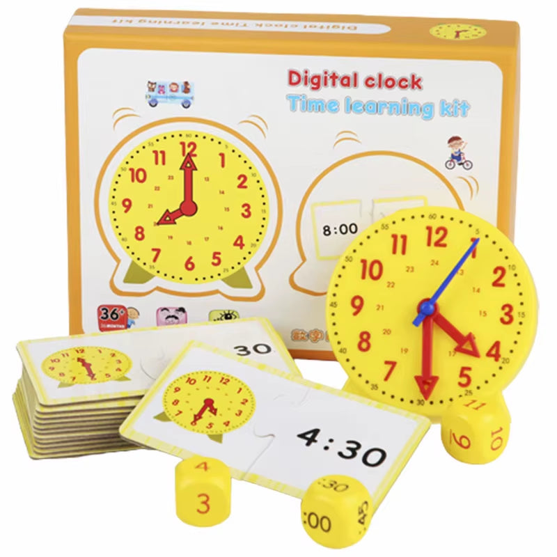 Engaging Montessori Clock Puzzle for Kids - Fun Learning Toy for Time Cognition and Early Education