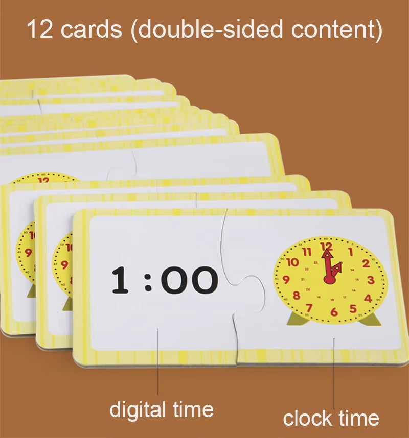 Engaging Montessori Clock Puzzle for Kids - Fun Learning Toy for Time Cognition and Early Education