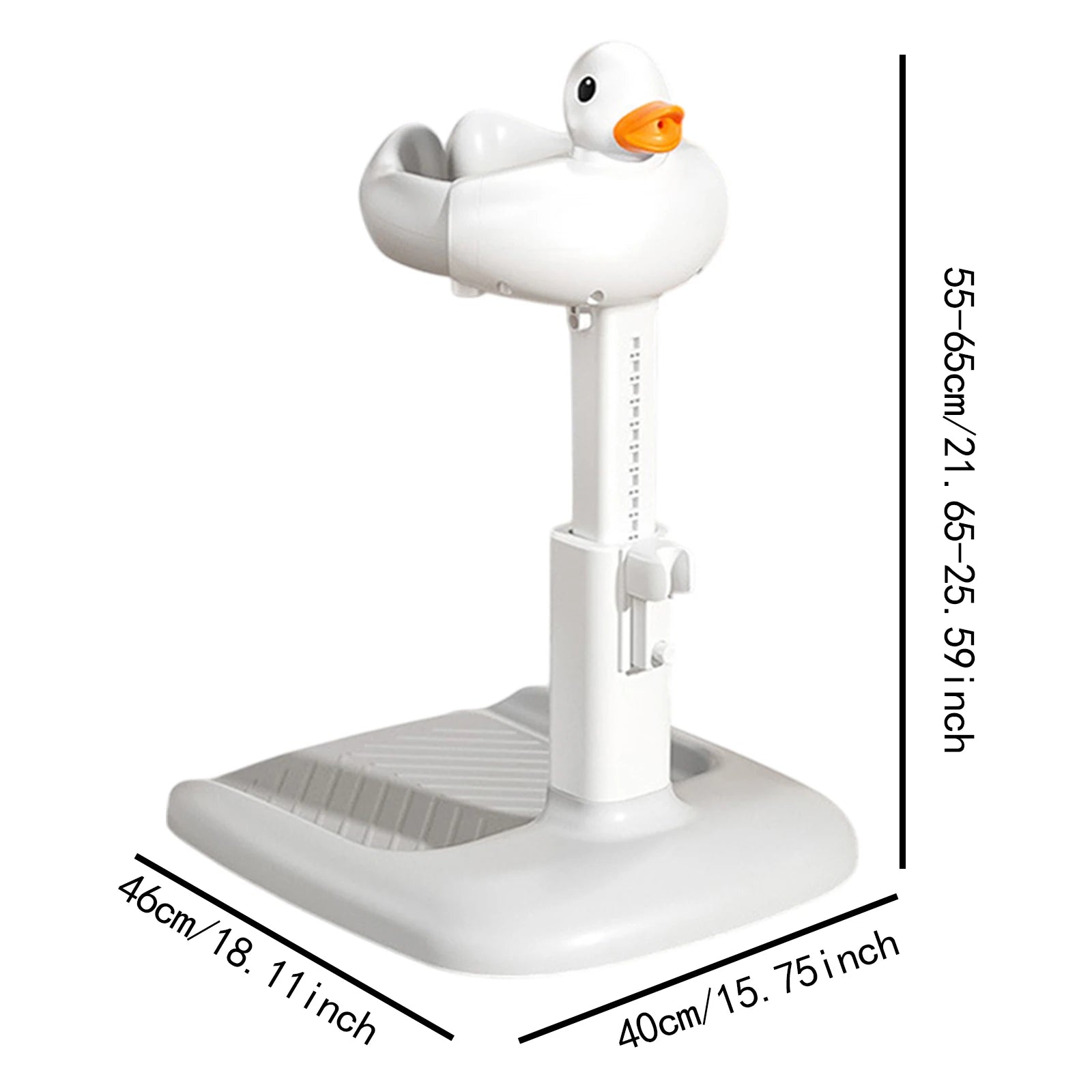 Baby Bath Tub with Shower Stand Anti-Crush Adjustable Shower Tower Anti-Slip Bath Support for Toddlers 6-36 Months Babies