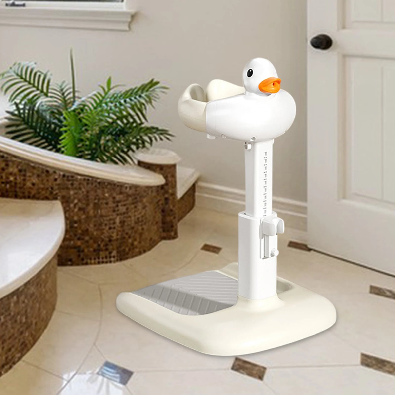Baby Bath Tub with Shower Stand Anti-Crush Adjustable Shower Tower Anti-Slip Bath Support for Toddlers 6-36 Months Babies