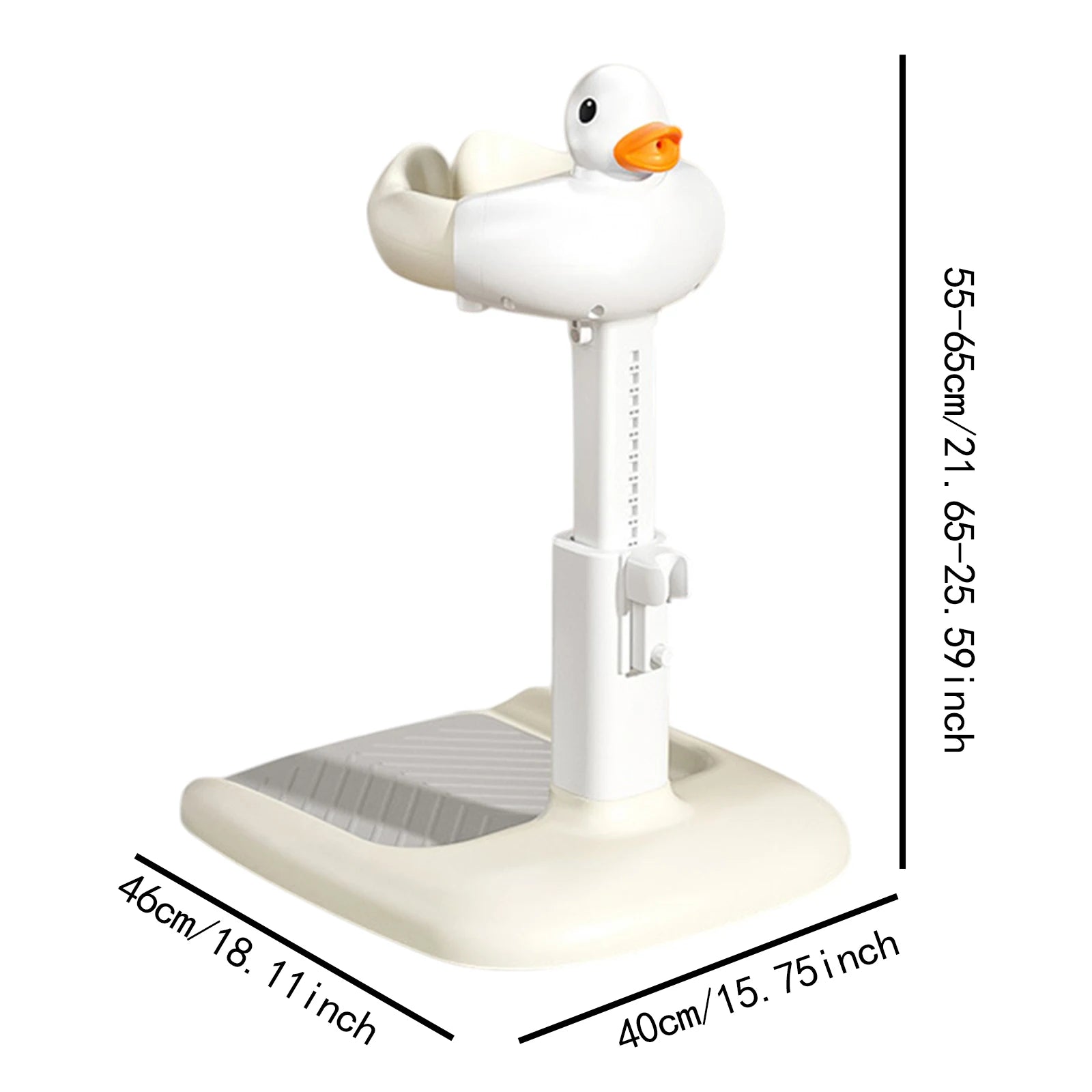 Baby Bath Tub with Shower Stand Anti-Crush Adjustable Shower Tower Anti-Slip Bath Support for Toddlers 6-36 Months Babies
