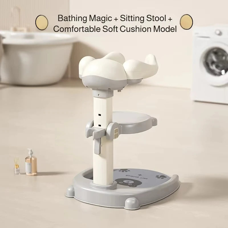 Baby Standing Shower Stand Adjustable Children's Bath Device Household Non-Slip Children's Bath Stand Baby Bath Stand Support