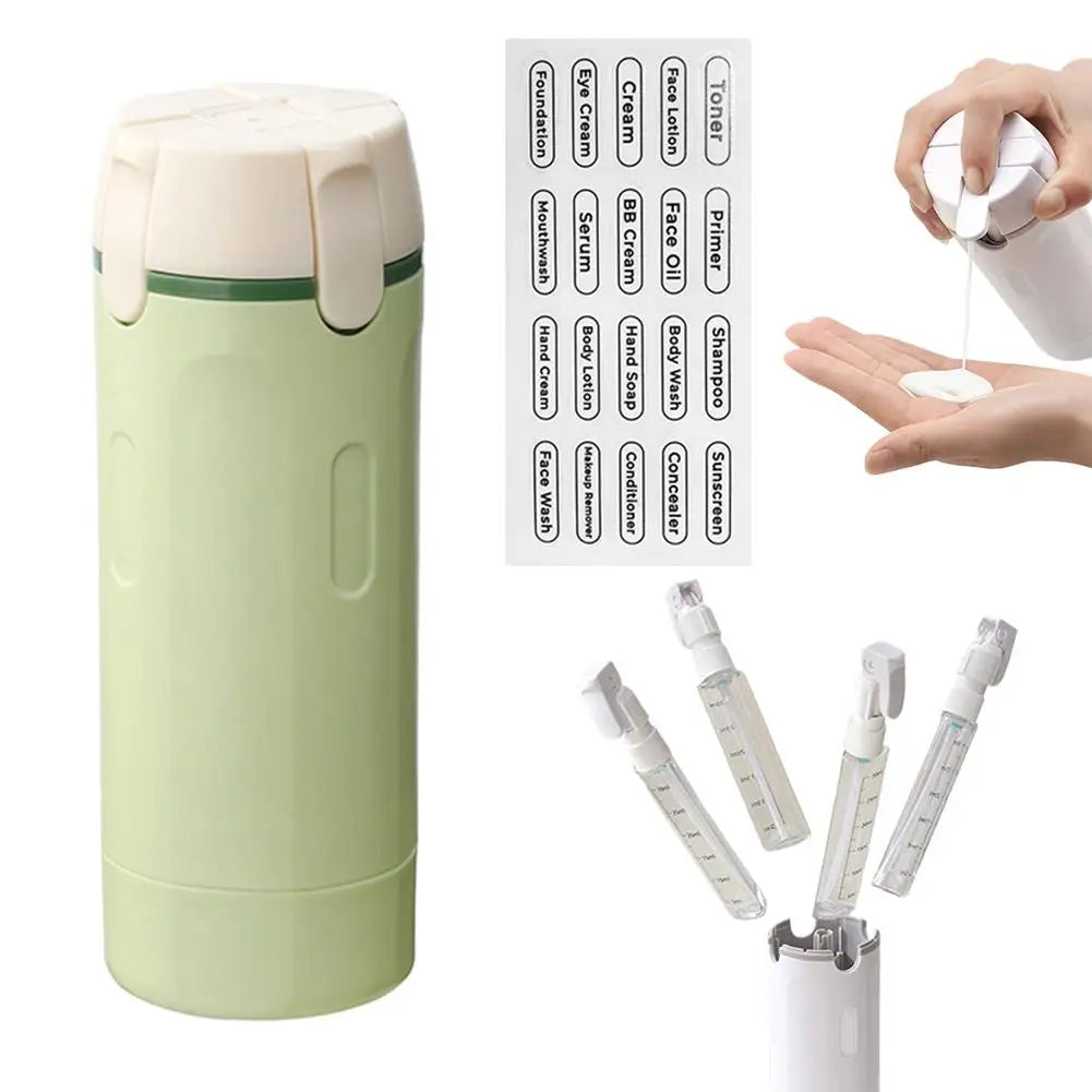 4 In 1 Travel Dispenser 4pcs Travel Bottles Leak Proof Leakproof Travel Container For Perfume Shampoo Conditioner Lotion 30ML