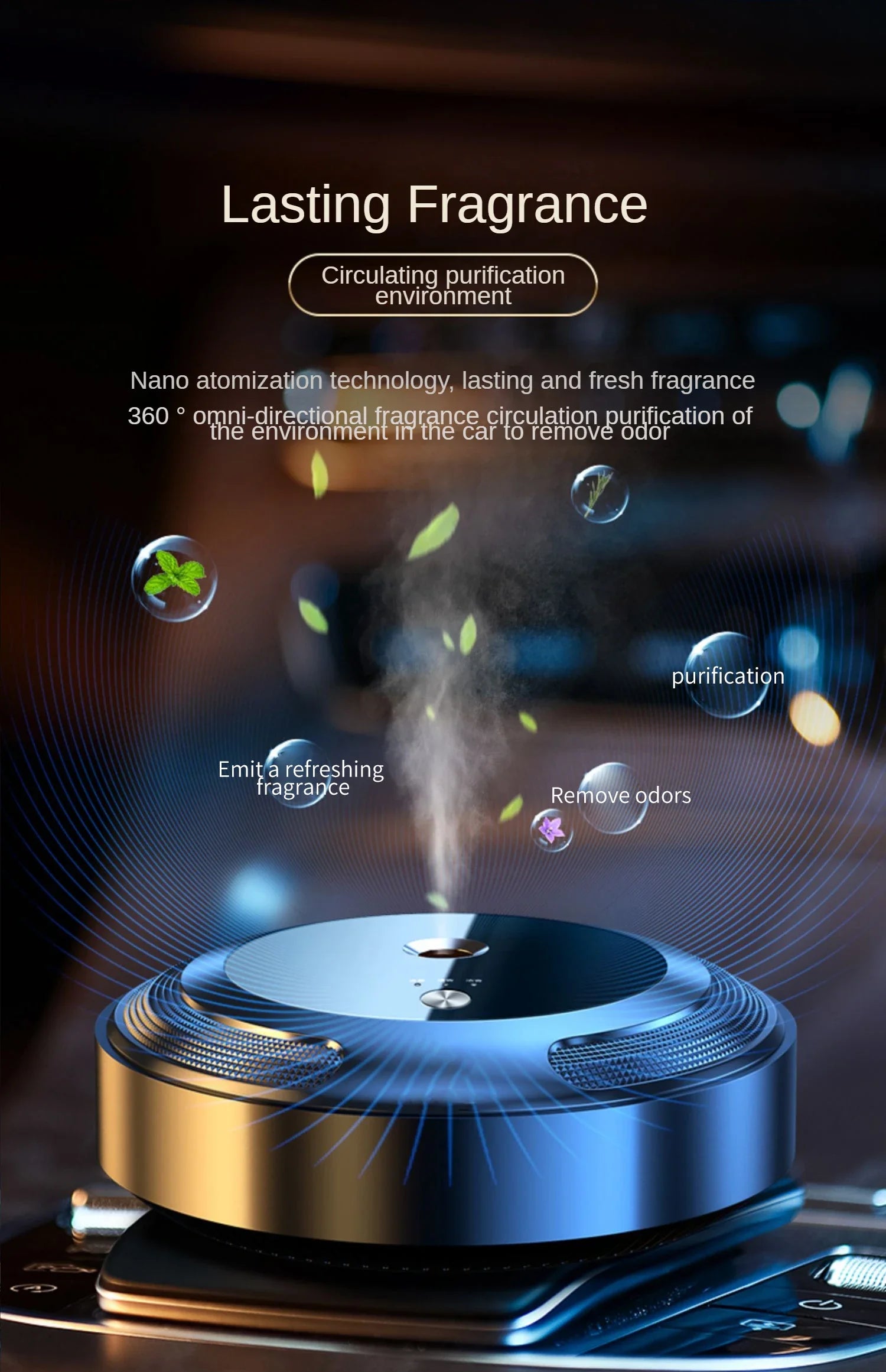 Flavoring For Car Air Freshener Smart Home Fragrance Diffuser Electric Aromatic Oasis Accessories For Vehicles Scent Machine