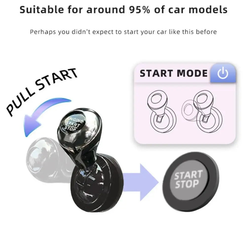 Car Start Button Cover Retro Joystick Decor Car One Click Start Joystick Decor Car Start Switch Button Decor Protective Cover