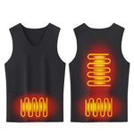 Heated Jacket Men Women Warm Seamless Vest USB Self Heating Jacket Ski Camping Hiking Heated Suede Winter Clothes Washed