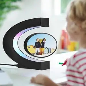 Floating Photo Frame  Levitating  360 Rotating Picture Holder Home Office Desk Creative Gift for Birthday Holiday Kids Friends