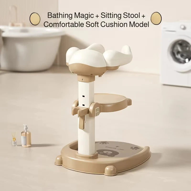 Baby Standing Shower Stand Adjustable Children's Bath Device Household Non-Slip Children's Bath Stand Baby Bath Stand Support