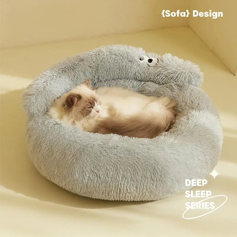 Super lit pour chat, nid de couchage chaud, doux et Long en peluche, meilleur lit pour chien, panier, coussin, lit pour chat, tapis pour animaux de couchage