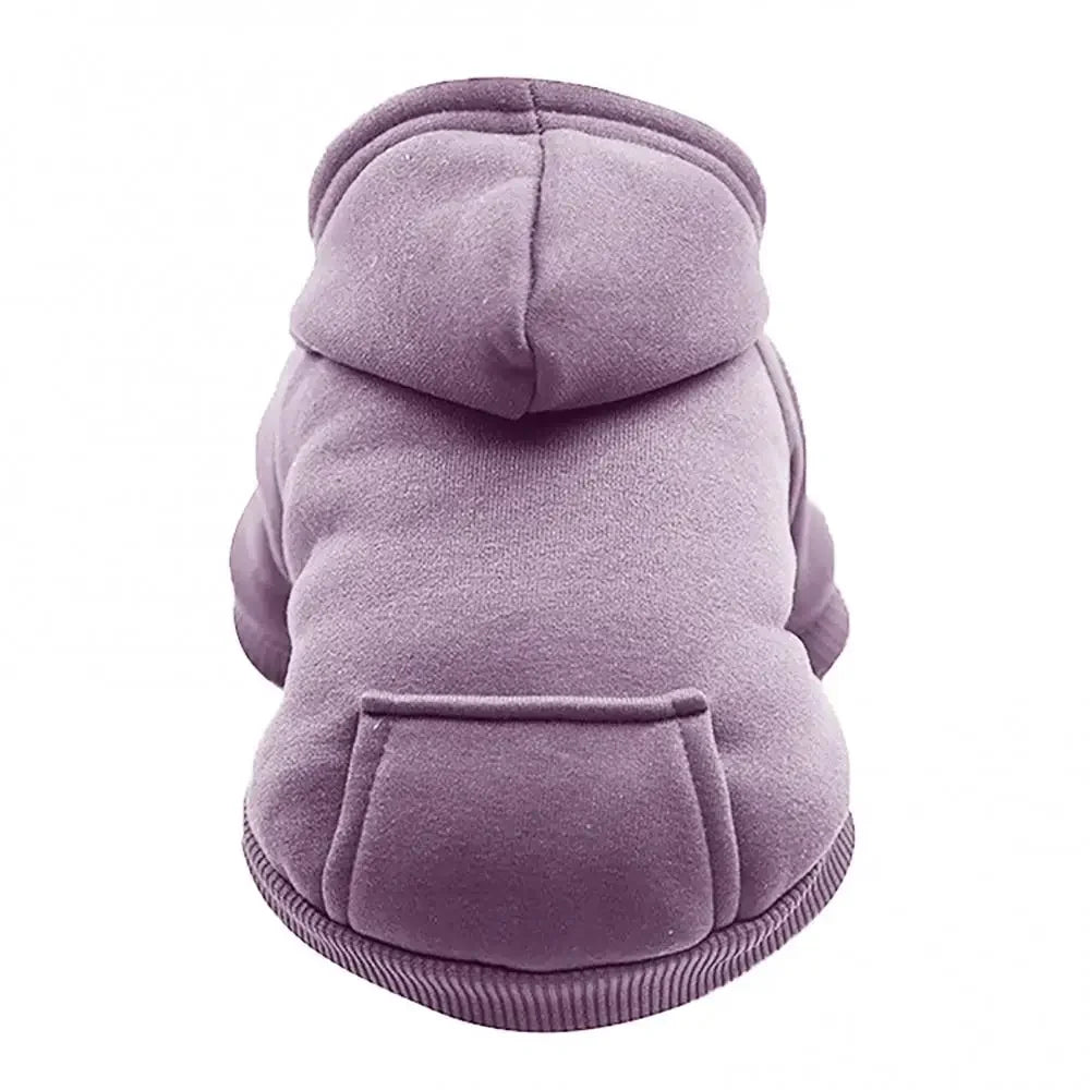 Sweat-shirt à capuche pour chiot et animal de compagnie, automne et hiver, avec poche à deux pattes, vêtements pour chiens et chats