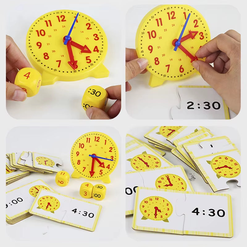 Engaging Montessori Clock Puzzle for Kids - Fun Learning Toy for Time Cognition and Early Education