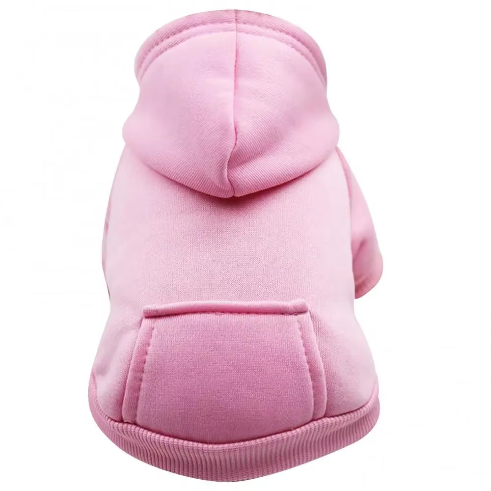 Puppy Pet Hooded Sweatshirt Autumn Winter Two-Legged Pocket Cat Dog Clothes